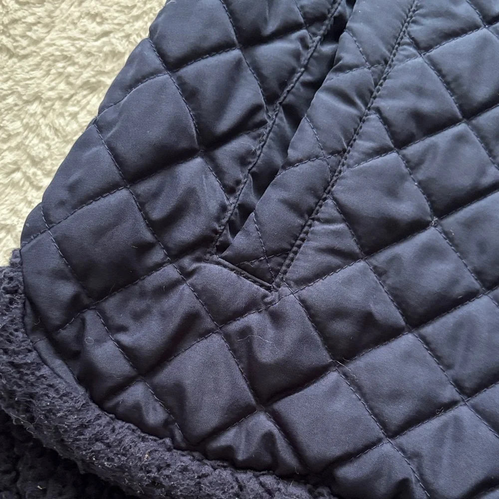 Navy Quilted Women's Vest - Picture 2 of 10